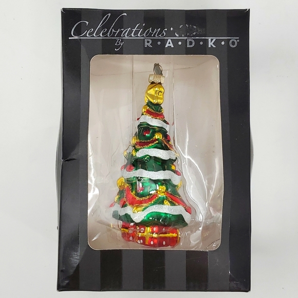 Celebrations By Christopher Radko Christmas Tree Glass Ornament - Picture 2 of 7